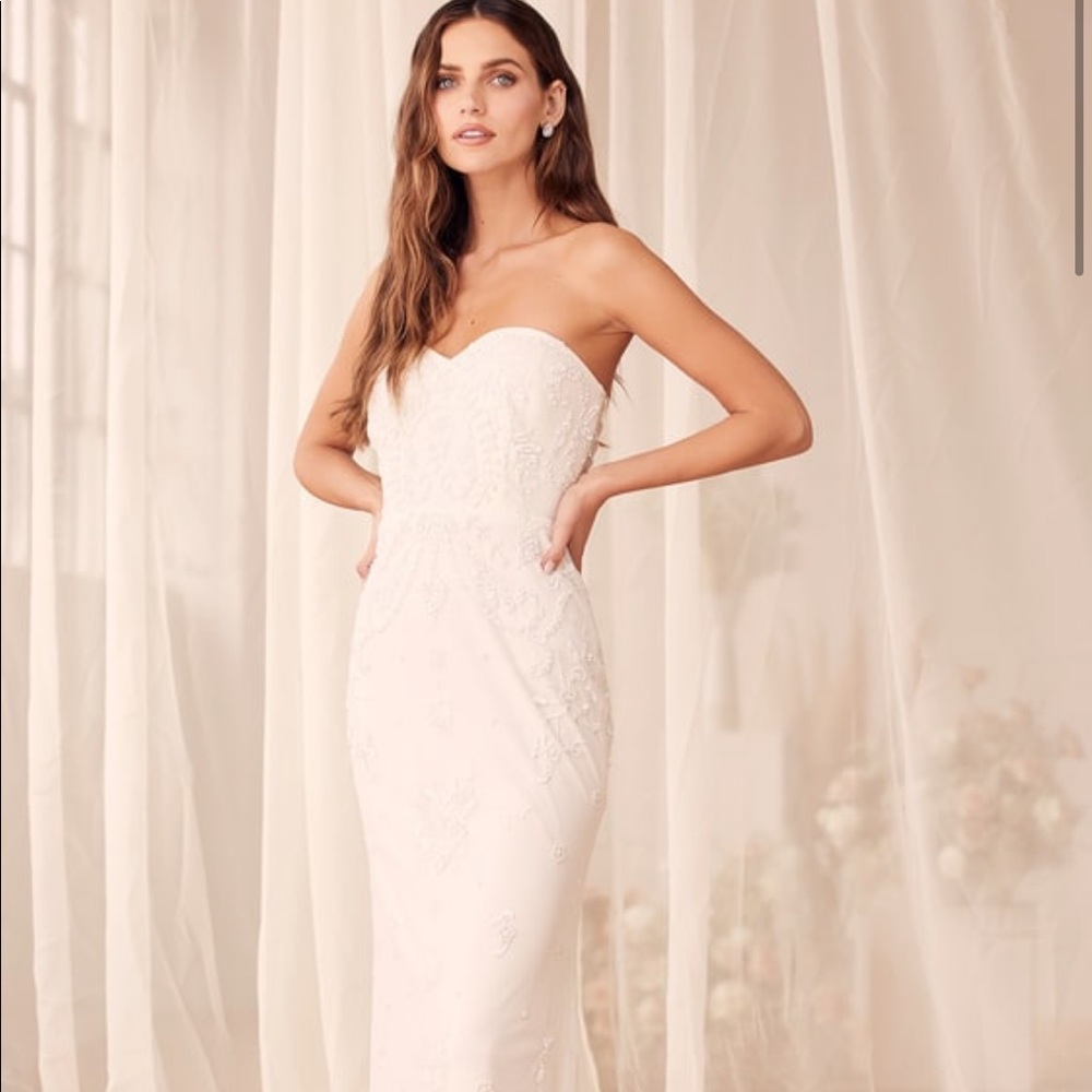 Strapless Wedding Dress NEW LuLus